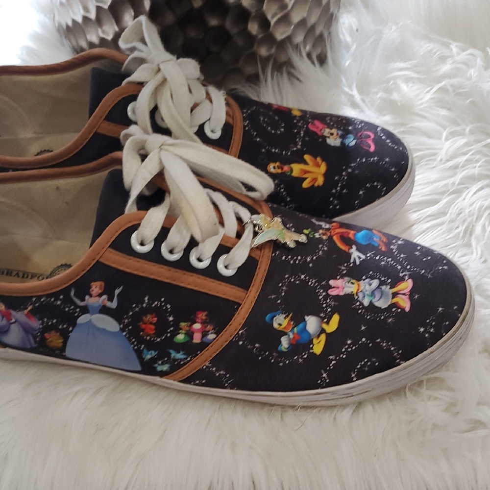 Bradley Exchange Disney Sneakers - Black with Colorful Characters - Picture 6 of 14